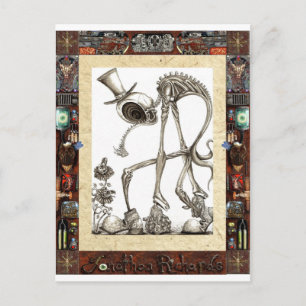 Der gerahmte Spaziergang Postkarte