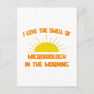 Der Geruch der Mikrobiologie am Morgen Postkarte