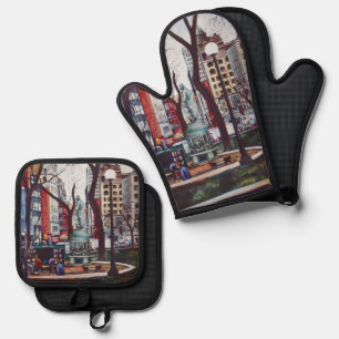 Der Geruch des Gewerkschaft Square Ofenhandschuh & Topflappen-Set