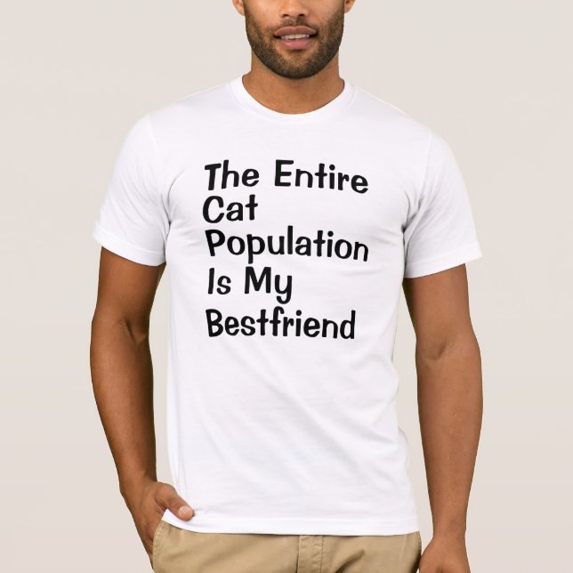 Der gesamte Katzen-Bestand ist mein Bestfriend T-Shirt (Vorderseite)