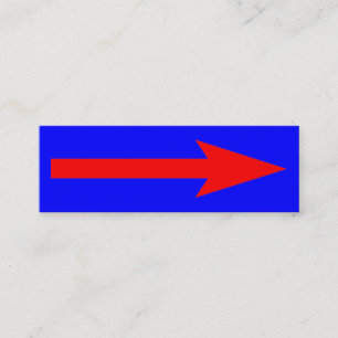 Der gesamte Punkt - rot und blau Mini Visitenkarte