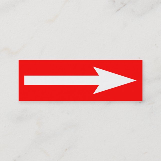 Der gesamte Punkt - rot und weiß Mini Visitenkarte (Vorderseite)