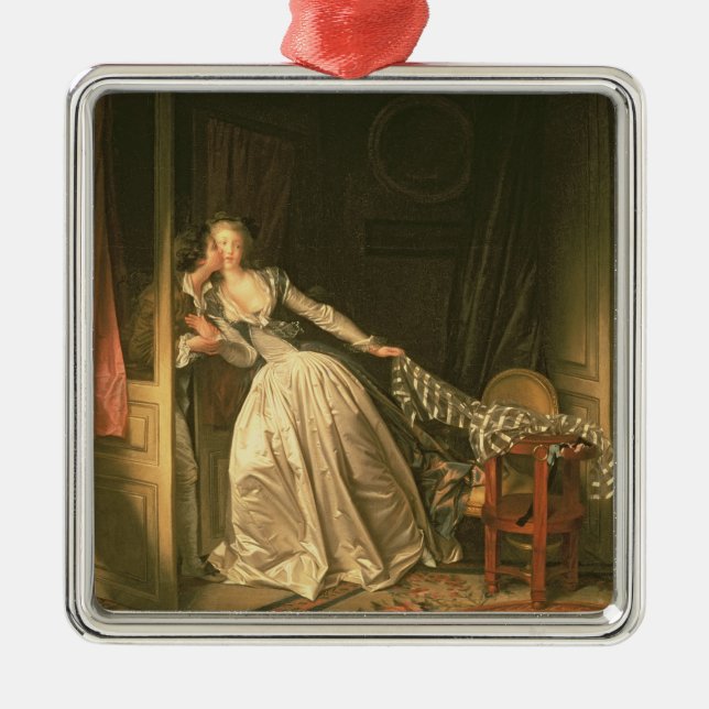 Der gestohlene Kuss, c.1788 Silbernes Ornament (Vorne)
