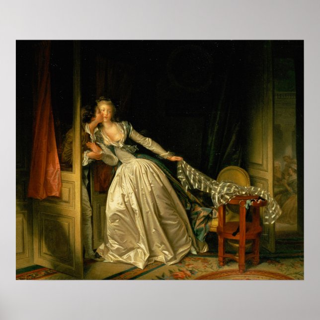 Der gestohlene Kuss Fragonard Poster (Vorne)