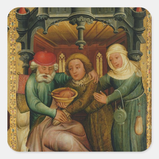 Der gestohlene Segen vom hohen Altar Quadratischer Aufkleber (Vorderseite)