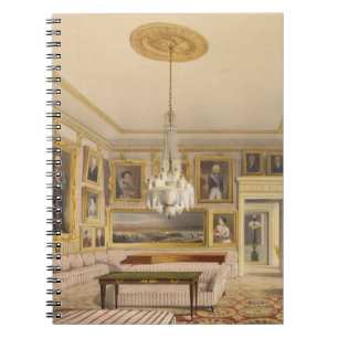 Der gestreifte zeichnende Raum, Apsley Haus, 1853 Notizblock