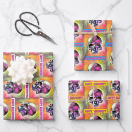 Der gestrichene Schädel. Gestalted Geschenkpapier Set