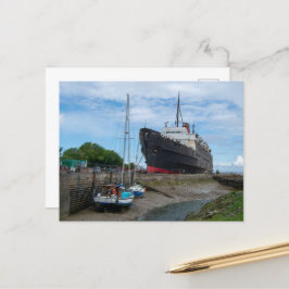 Der gestürzte TSS-Herzog von Lancaster Ship Feiertagspostkarte
