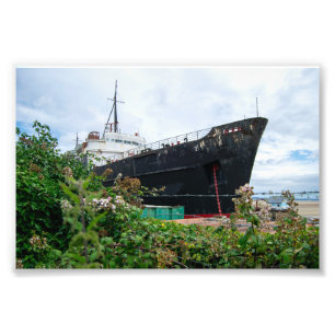 Der gestürzte TSS-Herzog von Lancaster Ship Fotodruck