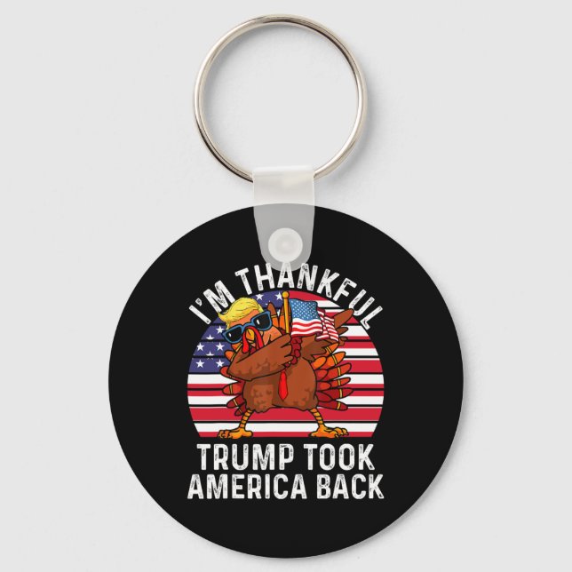 Der Gewinner, den ich bin dankbar, dass Trump gewo Schlüsselanhänger (Vorderseite)