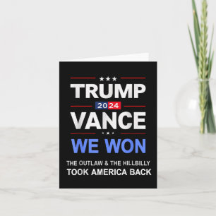 Der Gewinner Trump Vance Wir gewannen nahm sich vo Karte