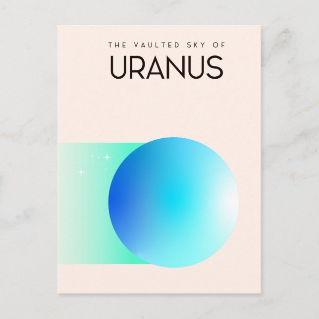 Der gewölbte Himmel des Uranus Postkarte (Vorderseite)