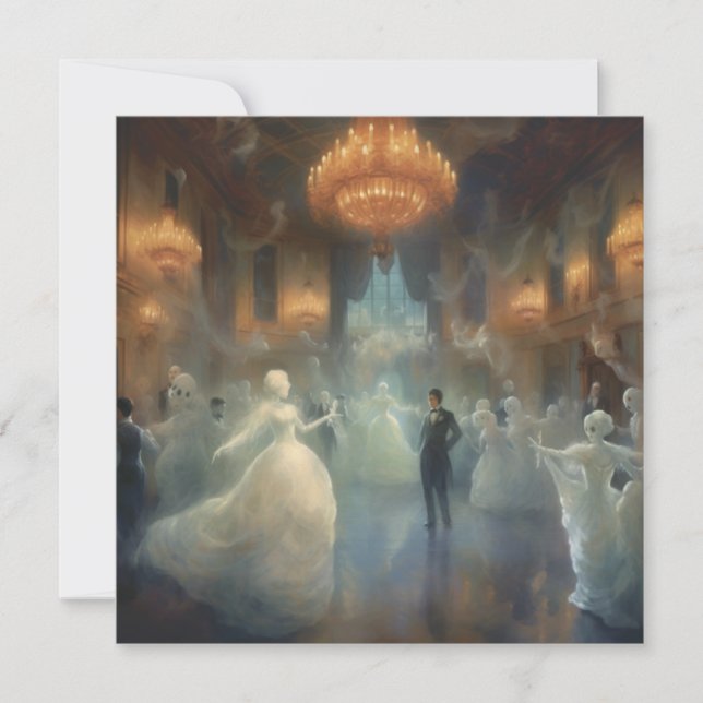 Der ghoful Masquerade Ball: Spektrale Verzauberung Einladung (Vorderseite)