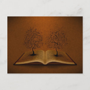 Der GiddyUp-Baum und der Bickham-Skriptbaum Postkarte