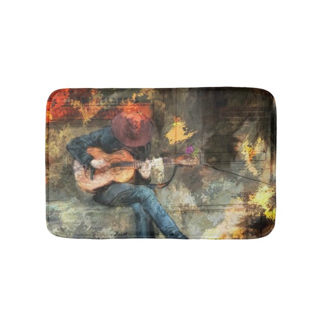 Der Gitarrenmann Badematte (Vorderseite)