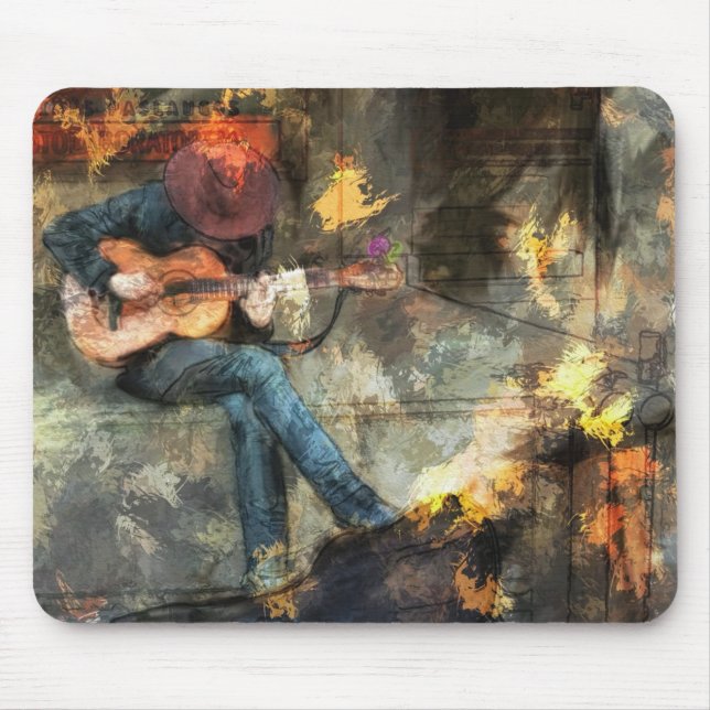 Der Gitarrenmann Mousepad (Vorne)