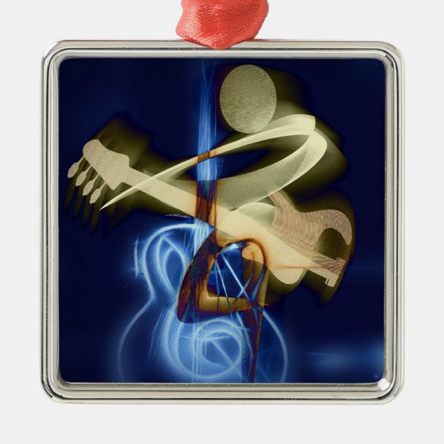 Der Gitarrenspieler Ornament Aus Metall (Vorne)
