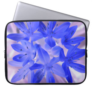 Der Glanz der schneebedeckten blauen Laptop-Tasche Laptopschutzhülle
