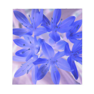 Der Glanz des schneeschockierenden Blue Notepad Notizblock