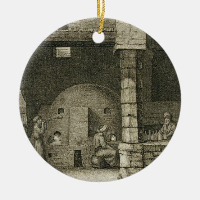 Der Glasflaschen-Hersteller, den Künsten von des Keramikornament (Vorne)