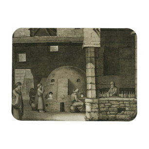 Der Glasflaschen-Hersteller, den Künsten von des Magnet