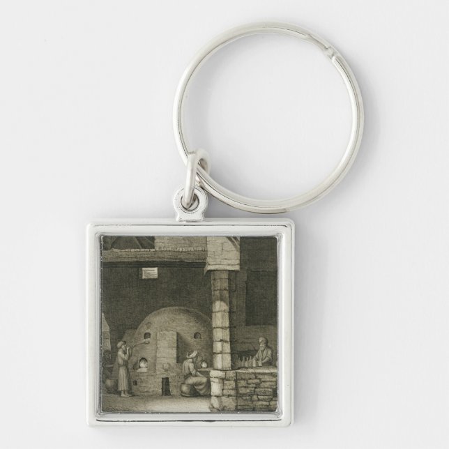 Der Glasflaschen-Hersteller, den Künsten von des Schlüsselanhänger (Vorne)