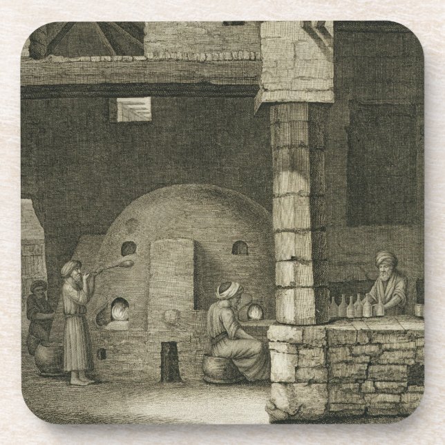 Der Glasflaschen-Hersteller, den Künsten von des Untersetzer (Vorderseite)
