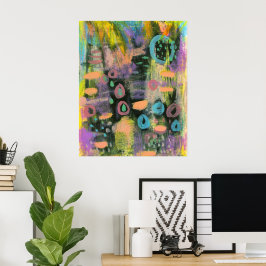 Der Glaube 1 behaltend Abstrakte Malerei Blume Poster