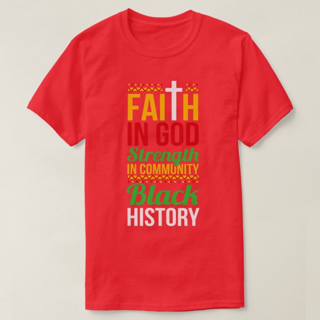Der Glaube an die Kraft Gottes in der Gemeinschaft T-Shirt (Design vorne)