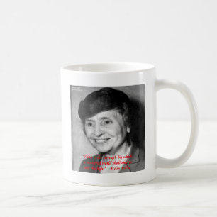 "Der Glaube an sich selbst ist Stärke." - Helen Ke Kaffeetasse