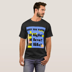 Der Glaube behalten - blau gelb T-Shirt
