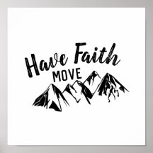 Der Glaube bewegt die Berge Christlicher Word Art