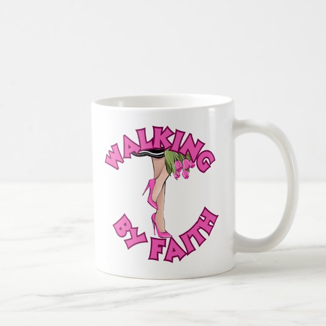 Der Glaube - Christliches Zitat mit Inspiration Kaffeetasse (Rechts)