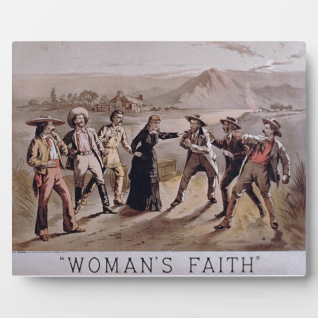 'Der Glaube der Frau' (Farbe litho) Fotoplatte (Vorderseite)