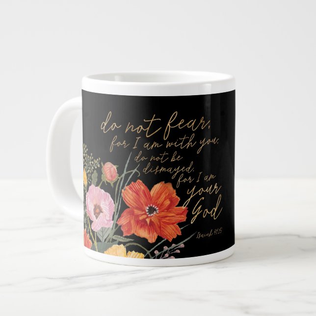 Der Glaube der Menschen - keine Angst, denn ich bi Jumbo-Tasse (Vorderseite Links)