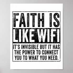 Der Glaube ist wie Wifi Gott Jesus Religious Chris Poster