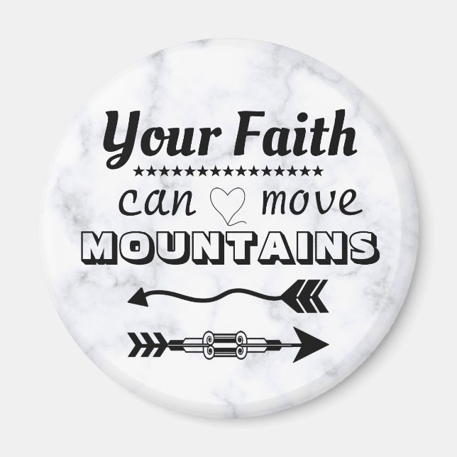 Der Glaube kann Berge bewegen Inspiration Magnet (Vorne)