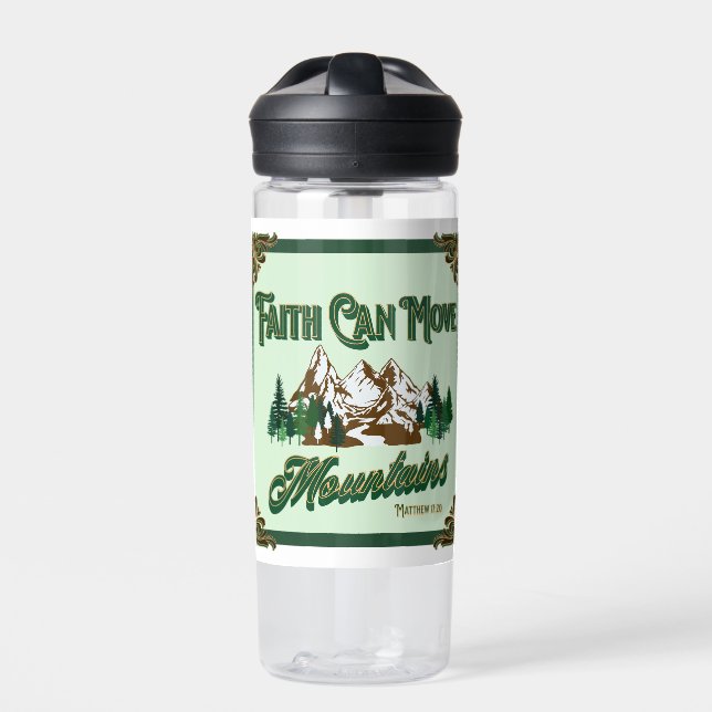 Der Glaube kann die Berge bewegen Trinkflasche (Vorderseite)