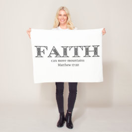 Der Glaube kann die Berge blühend bewegen Fleecedecke