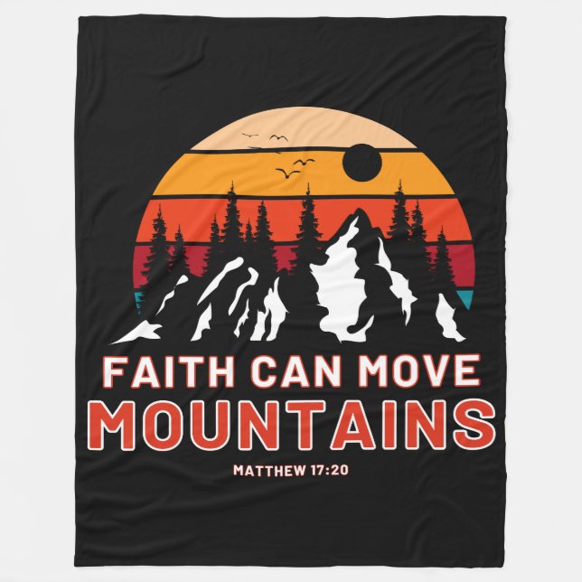 Der Glaube kann die Bibel der Berge bewegen Fleecedecke (Vorderseite)