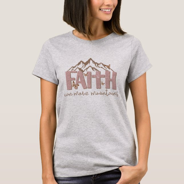 Der Glaube kann Gebirge Christlichen T - Shirt bew (Vorderseite)