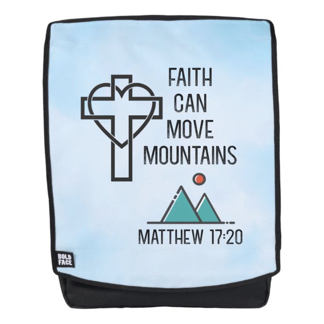 Der Glaube kann Gebirge Christliches biblisches Zi Rucksack (Vorderseite)