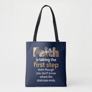 "Der Glaube nimmt den ersten Schritt.." Grafik (1. Tasche