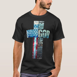Der Glaube über die amerikanische Flagge Christus  T-Shirt