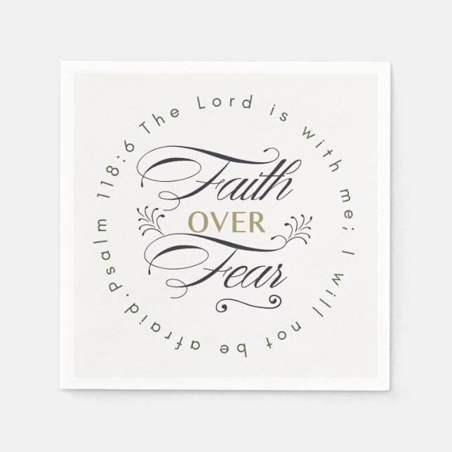 Der Glaube über die Angst Bibel Verse Motivierend Serviette (Vorderseite)