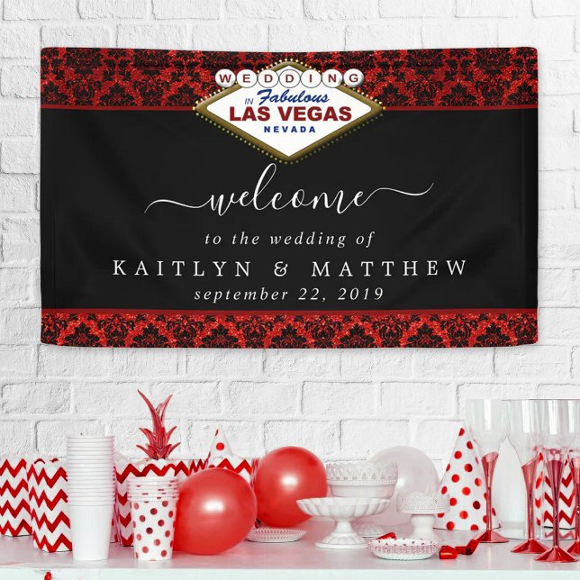 Der Glitzer Damask Las Vegas Wedding Collection Banner (Von Creator hochgeladen)
