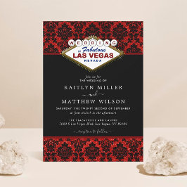 Der Glitzer Damask Las Vegas Wedding Collection Einladung