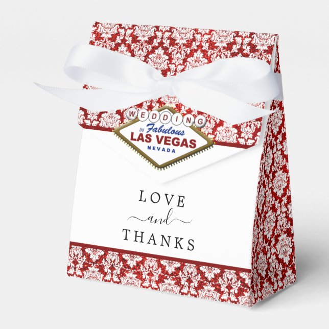 Der Glitzer Damask Las Vegas Wedding Collection Geschenkschachtel (Vorderseite)