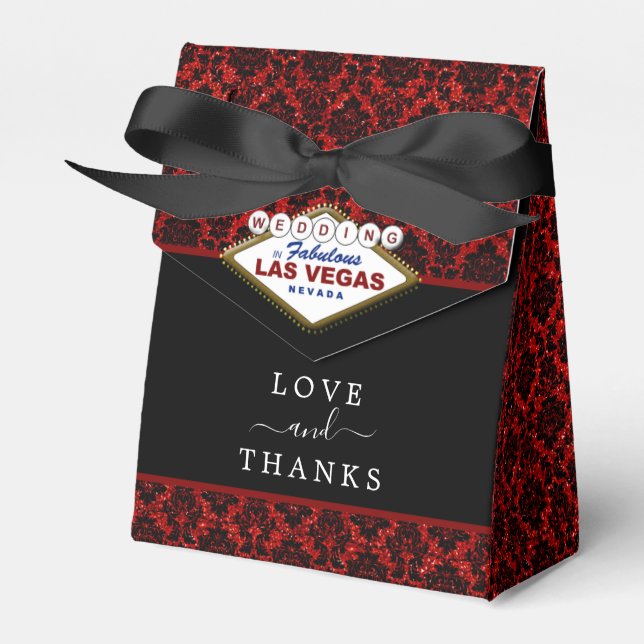 Der Glitzer Damask Las Vegas Wedding Collection Geschenkschachtel (Vorderseite)
