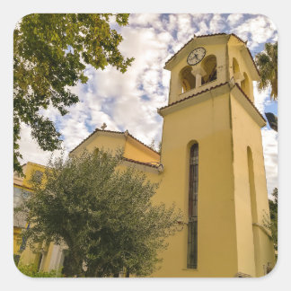 Der Glockenturm Quadratischer Aufkleber
